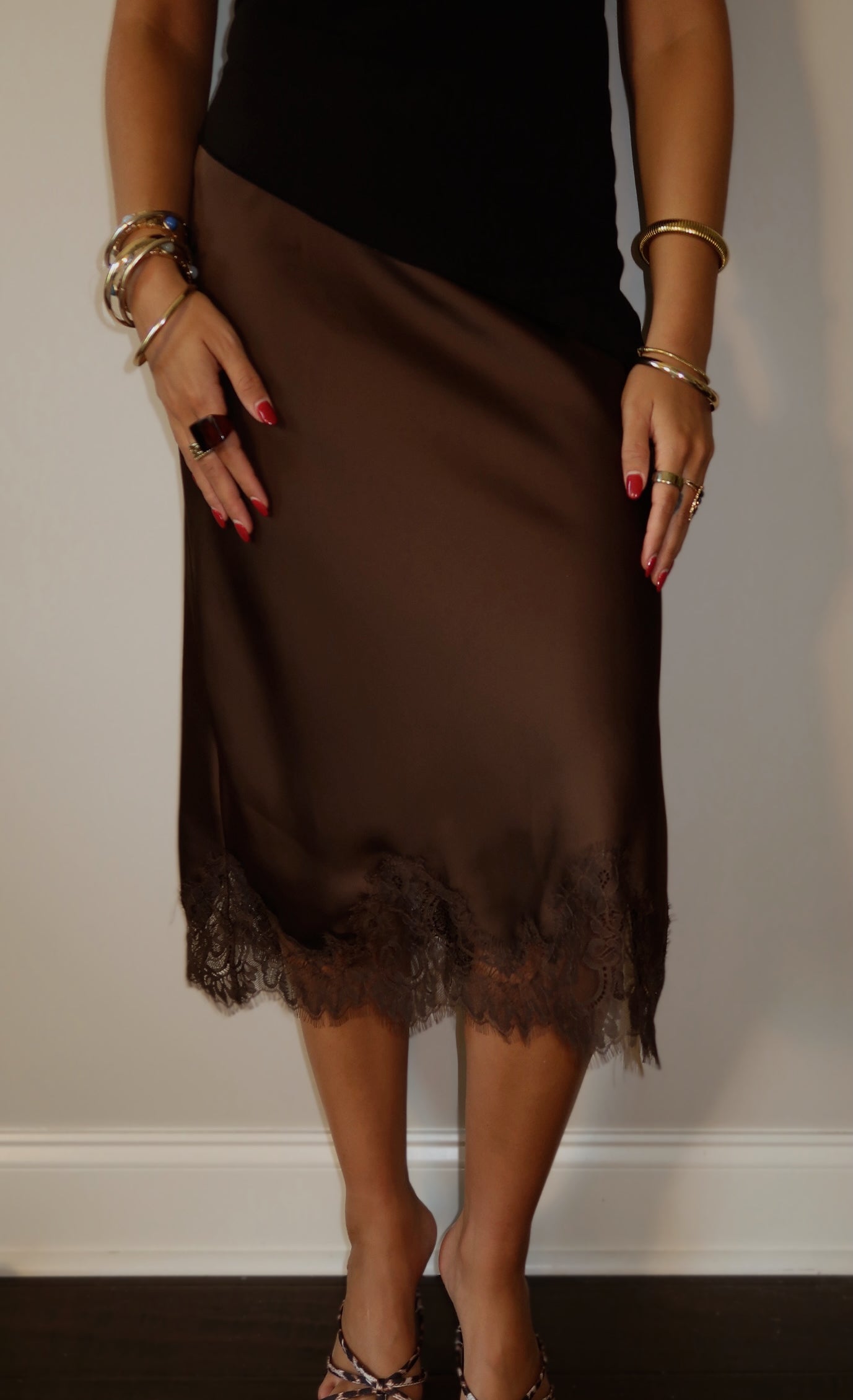 The Vinyl Lace Skirt