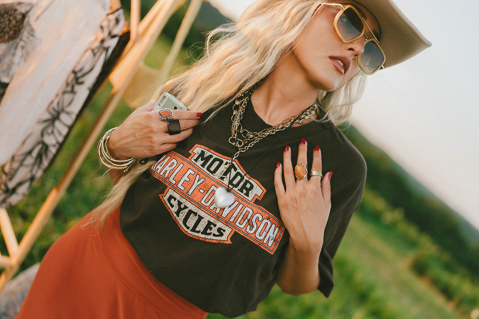 Vintage Brown Harley Davidson Tee