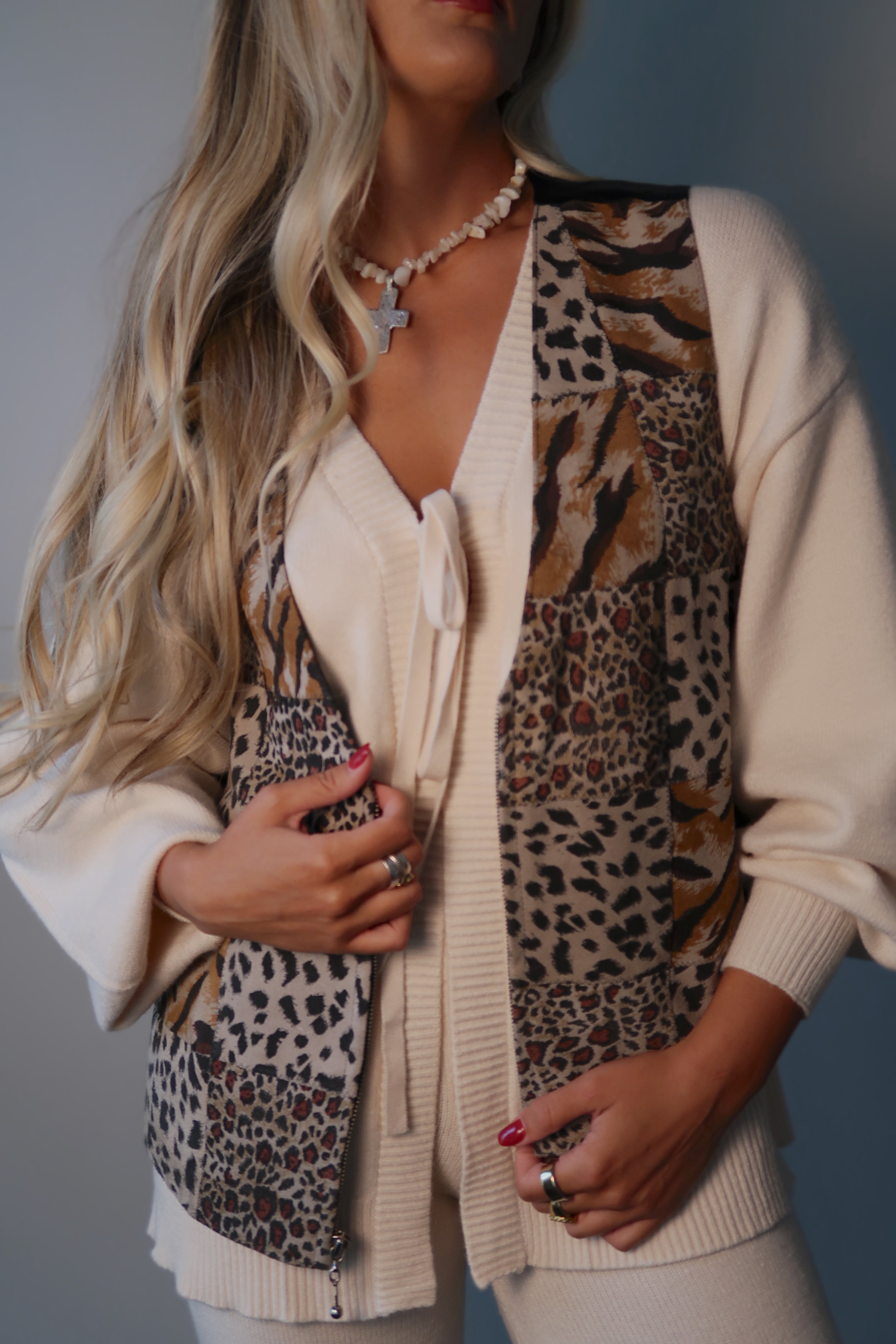 Vintage Animal Print Vest